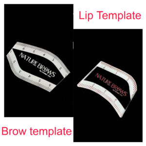 Brow template, lip template, and hair stroke template.